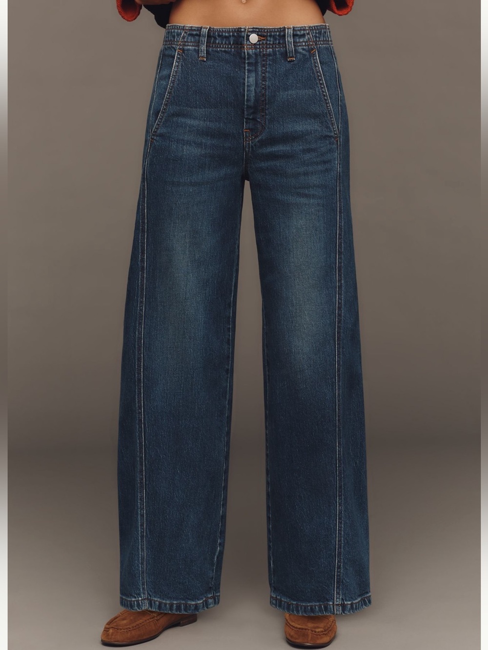 Anthropologie Pilcro Lex Jeans Size 26 High Rise Tapered Dark Denim - Picture 2 of 15